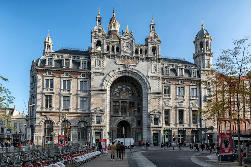 Grand historic building with ornate architecture and towers.